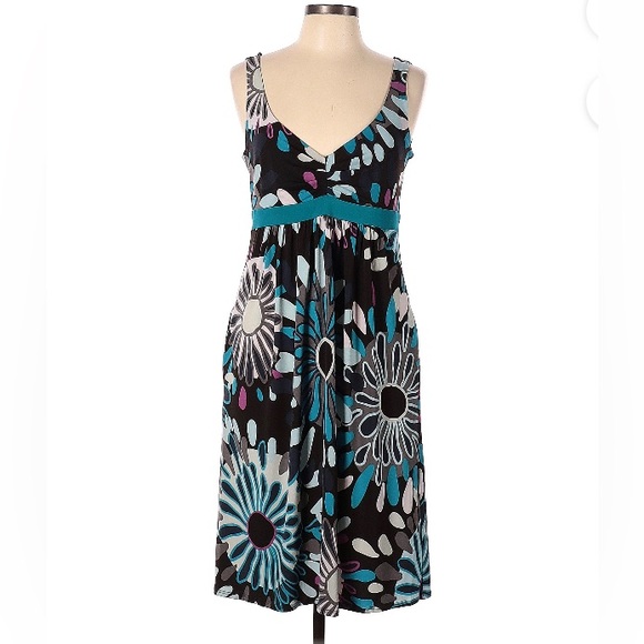 Donna Morgan floweburst pattern sleeveless Dress. Great Design.  Size 8 - Picture 1 of 4